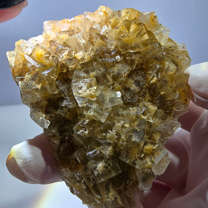 Phantom Fluorit Würfel Stufe, gelb Okorusu, Namibia 63*53*16mm