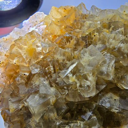 Phantom Fluorit Würfel Stufe, gelb Okorusu, Namibia 63*53*16mm