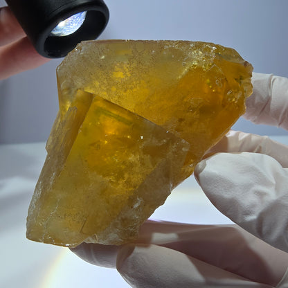 Phantom Fluorit Würfel Stufe, gelb grün Okorusu, Namibia 75*39*31mm