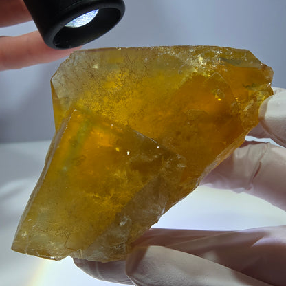 Phantom Fluorit Würfel Stufe, gelb grün Okorusu, Namibia 75*39*31mm