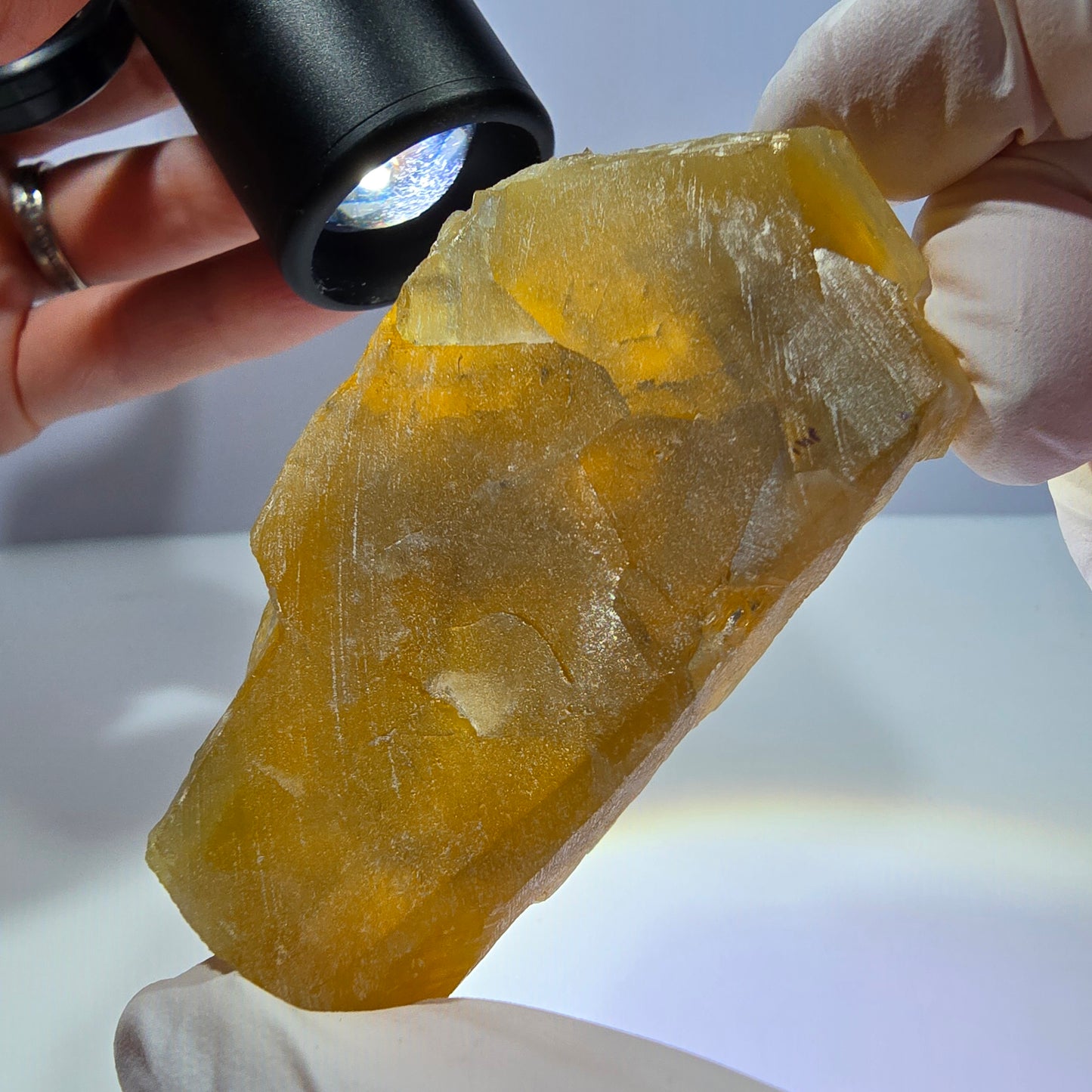 Phantom Fluorit Würfel Stufe, gelb grün Okorusu, Namibia 75*39*31mm