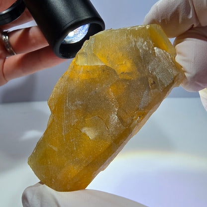 Phantom Fluorit Würfel Stufe, gelb grün Okorusu, Namibia 75*39*31mm