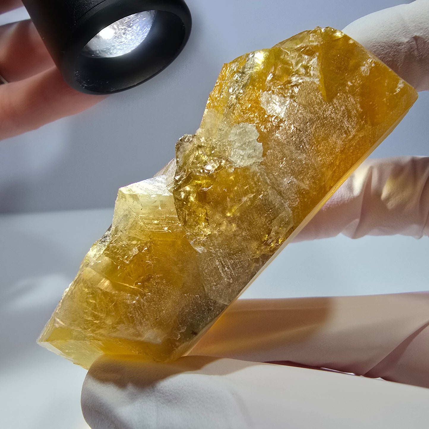 Phantom Fluorit Würfel Stufe, gelb grün Okorusu, Namibia 75*39*31mm