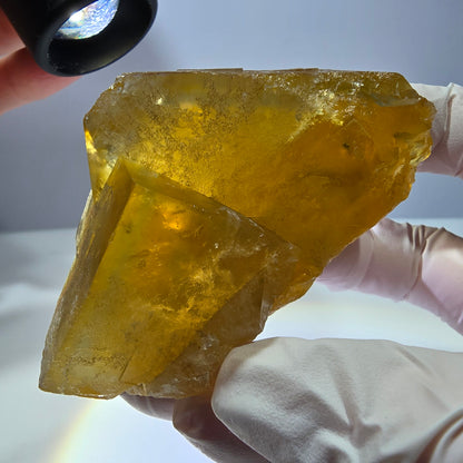 Phantom Fluorit Würfel Stufe, gelb grün Okorusu, Namibia 75*39*31mm