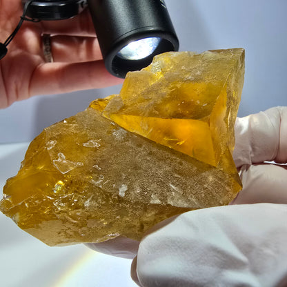 Phantom Fluorit Würfel Stufe, gelb grün Okorusu, Namibia 75*39*31mm