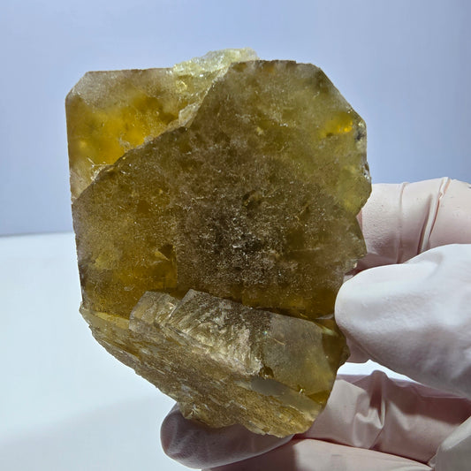 Phantom Fluorit Würfel Stufe, gelb grün Okorusu, Namibia 63*42*39mm