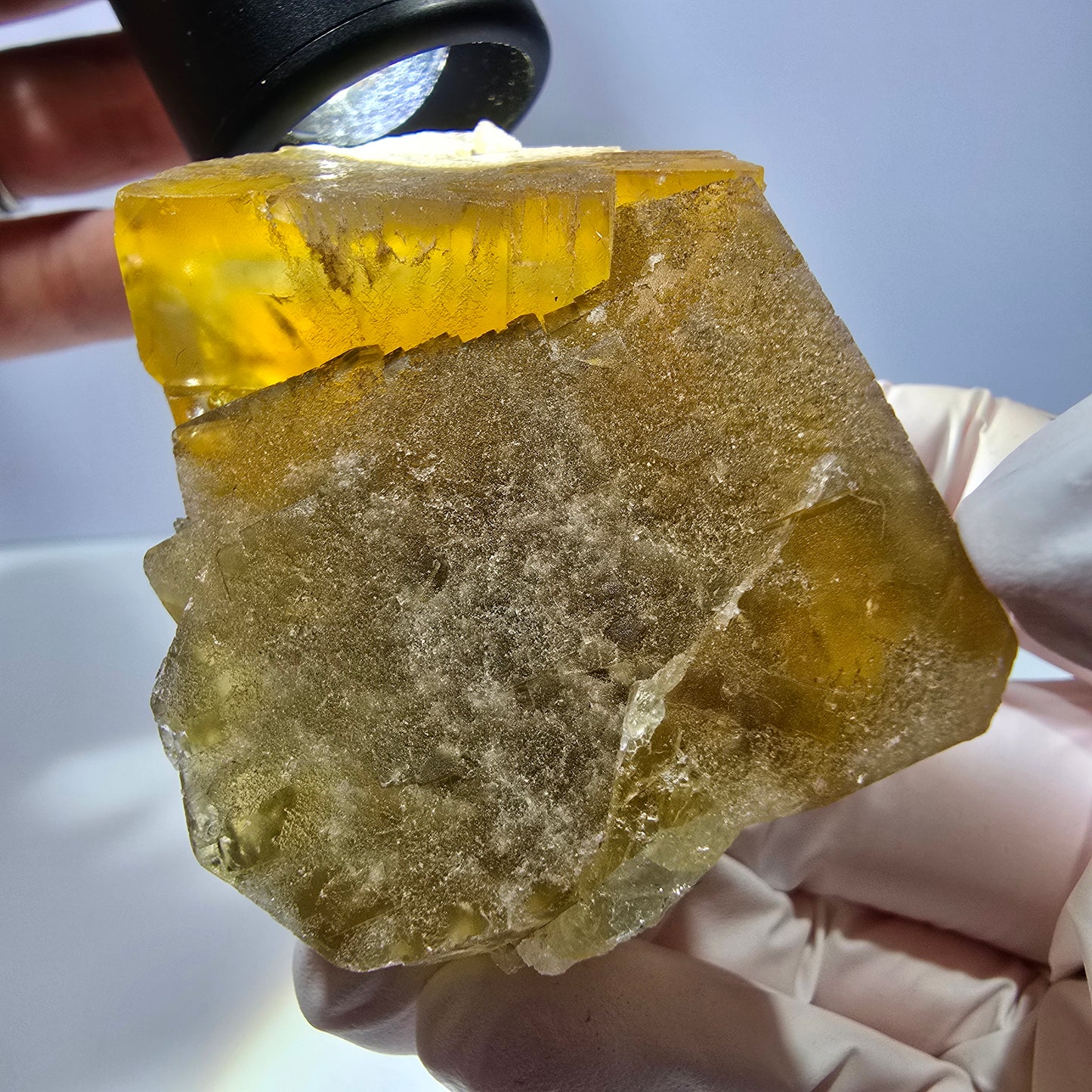 Phantom Fluorit Würfel Stufe, gelb grün Okorusu, Namibia 63*42*39mm