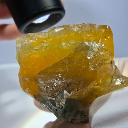 Phantom Fluorit Würfel Stufe, gelb grün Okorusu, Namibia 63*42*39mm