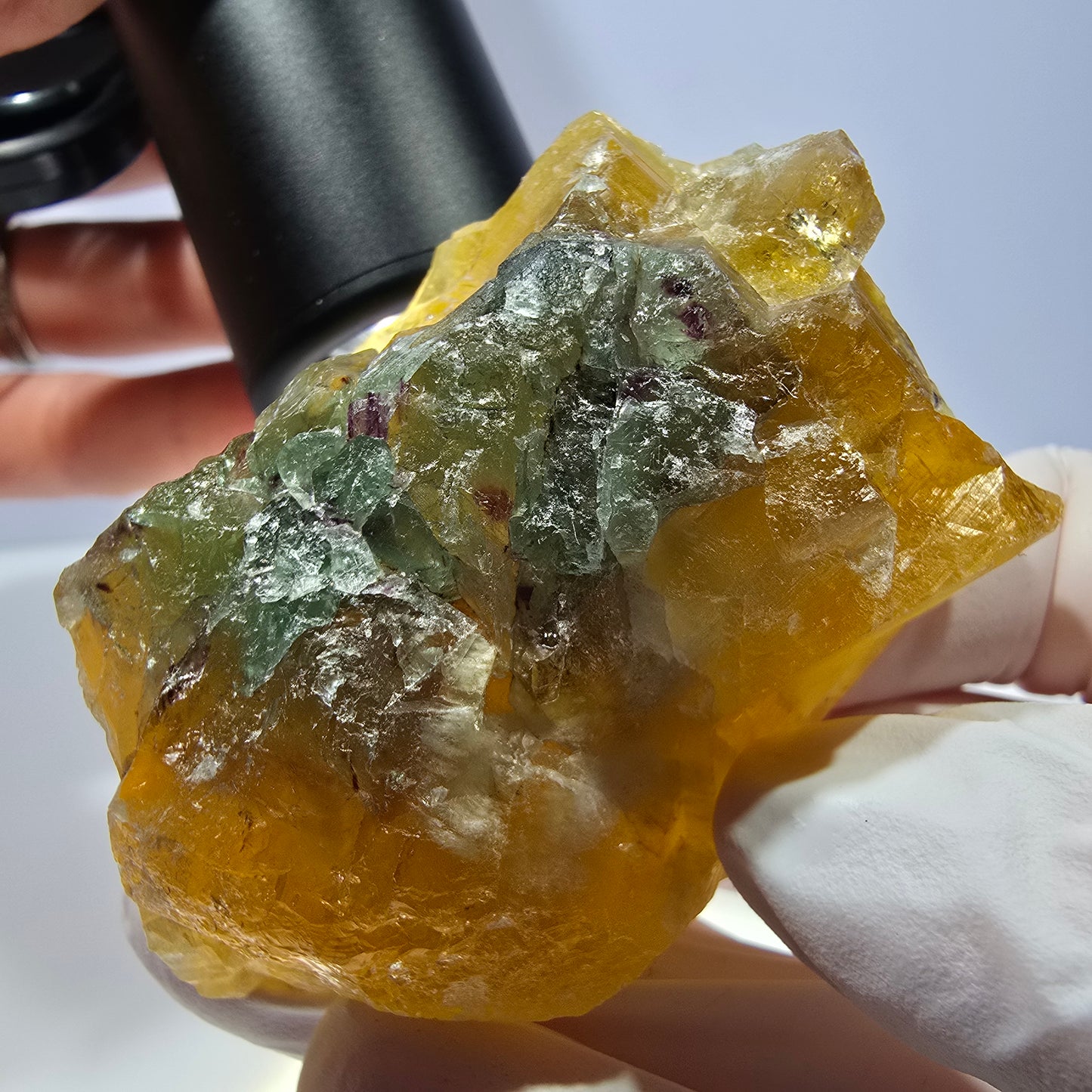 Phantom Fluorit Würfel Stufe, gelb grün Okorusu, Namibia 63*42*39mm