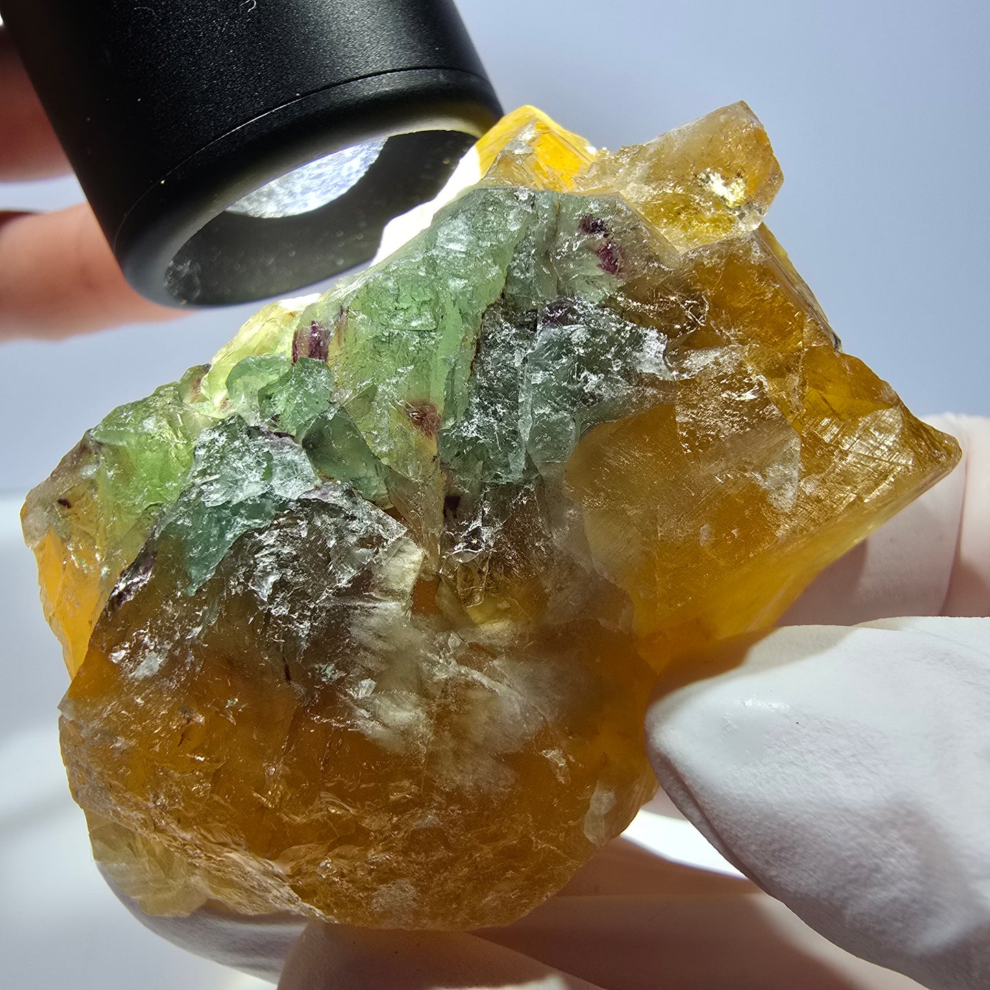 Phantom Fluorit Würfel Stufe, gelb grün Okorusu, Namibia 63*42*39mm