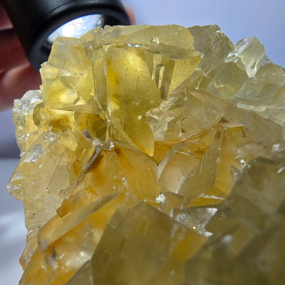 Phantom Fluorit Würfel Stufe, gelb Okorusu, Namibia 75*48*20mm