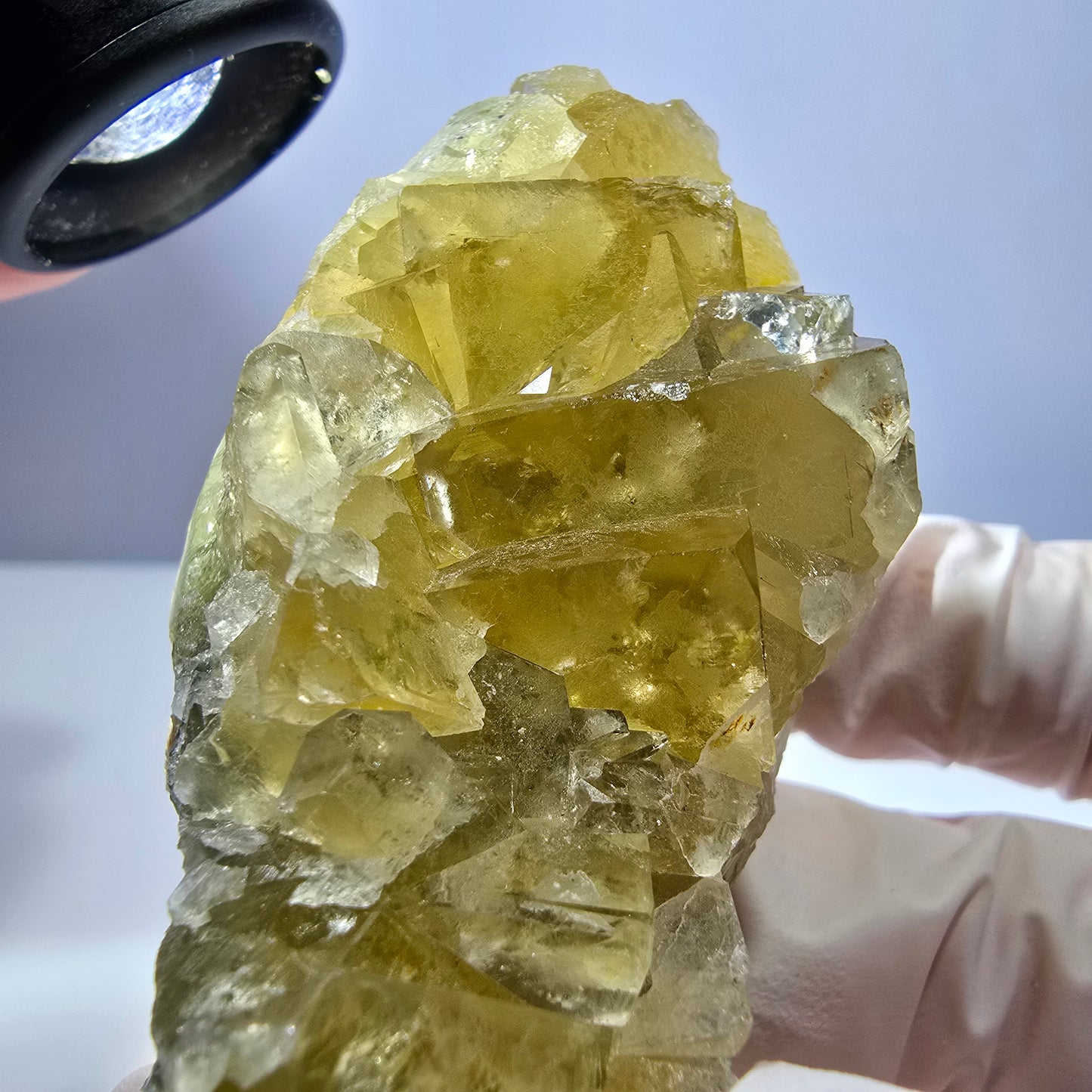 Phantom Fluorit Würfel Stufe, gelb Okorusu, Namibia 75*32*30mm