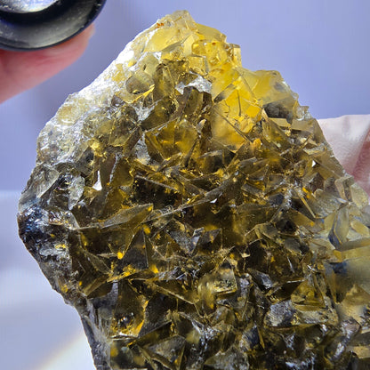 Phantom Fluorit Würfel Stufe, gelb grün Okorusu, Namibia 84*43*14mm