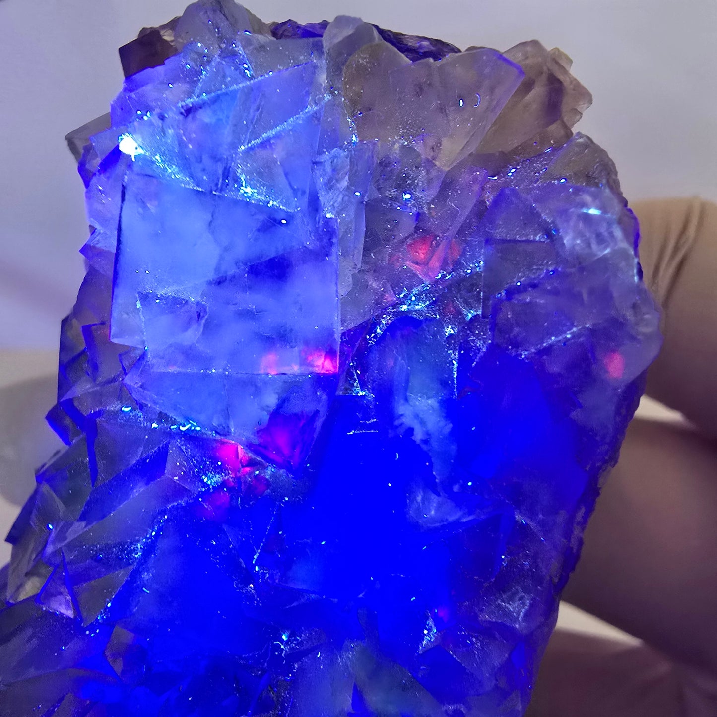 Phantom Fluorit Würfel Stufe, gelb grün Okorusu, Namibia 91*41*28mm