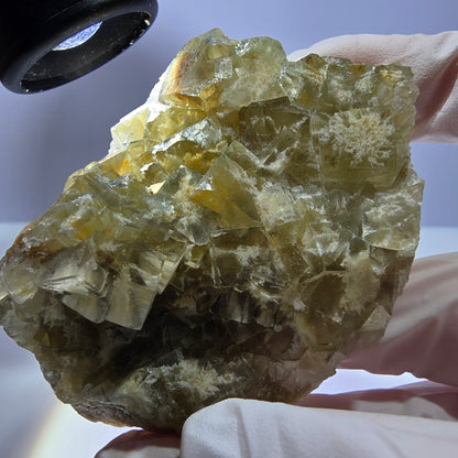 Phantom Fluorit Würfel Stufe, gelb Okorusu, Namibia 72*53*29mm