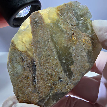 Phantom Fluorit Würfel Stufe, gelb Okorusu, Namibia 72*53*29mm