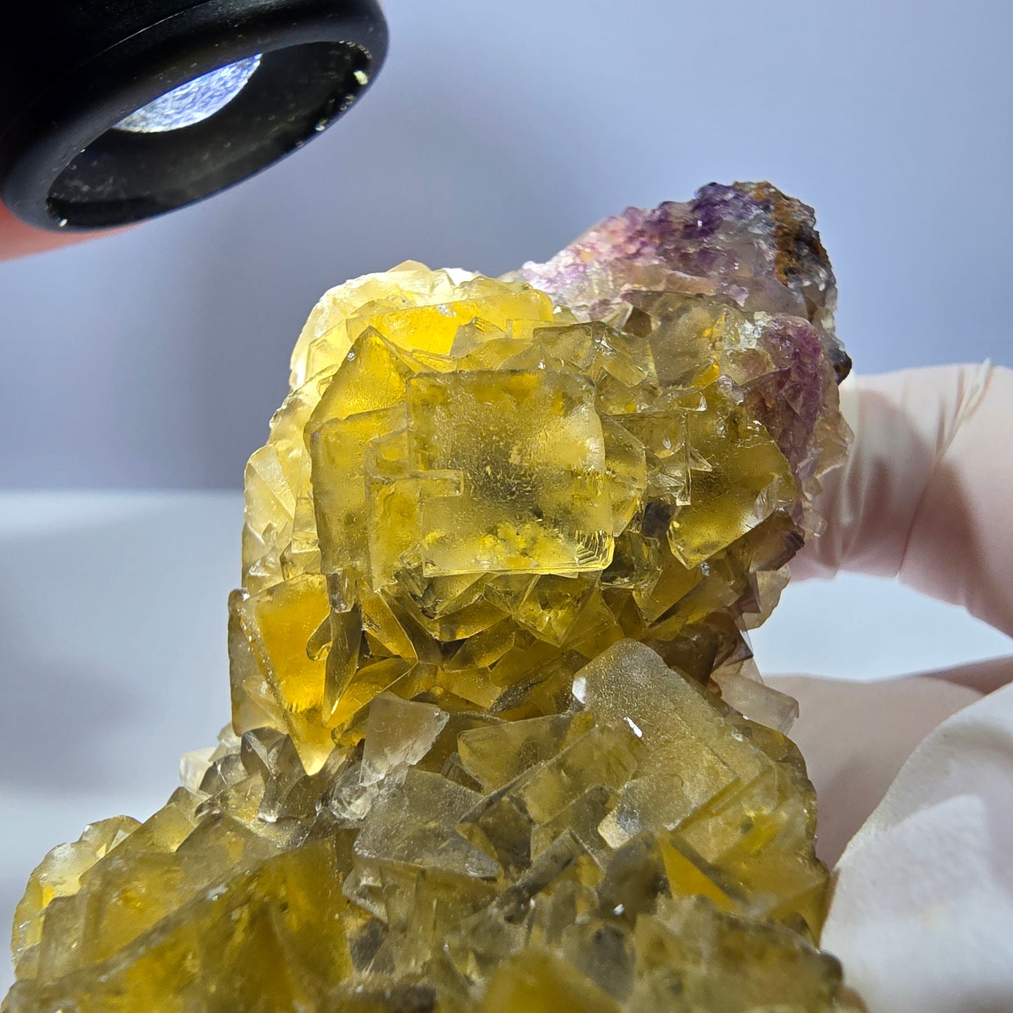 Phantom Fluorit Würfel Stufe, gelb grün Okorusu, Namibia 81*42*20mm