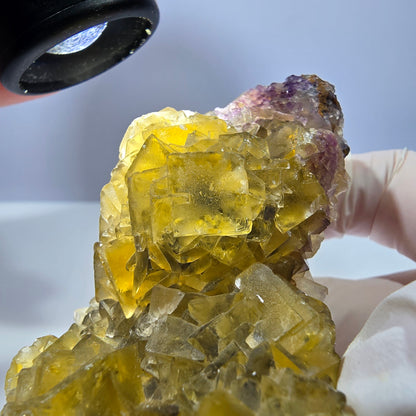 Phantom Fluorit Würfel Stufe, gelb grün Okorusu, Namibia 81*42*20mm