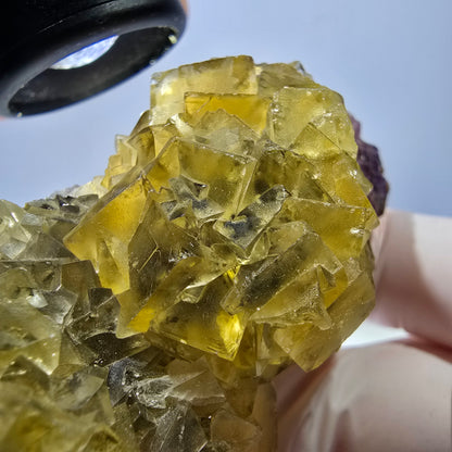 Phantom Fluorit Würfel Stufe, gelb grün Okorusu, Namibia 81*42*20mm