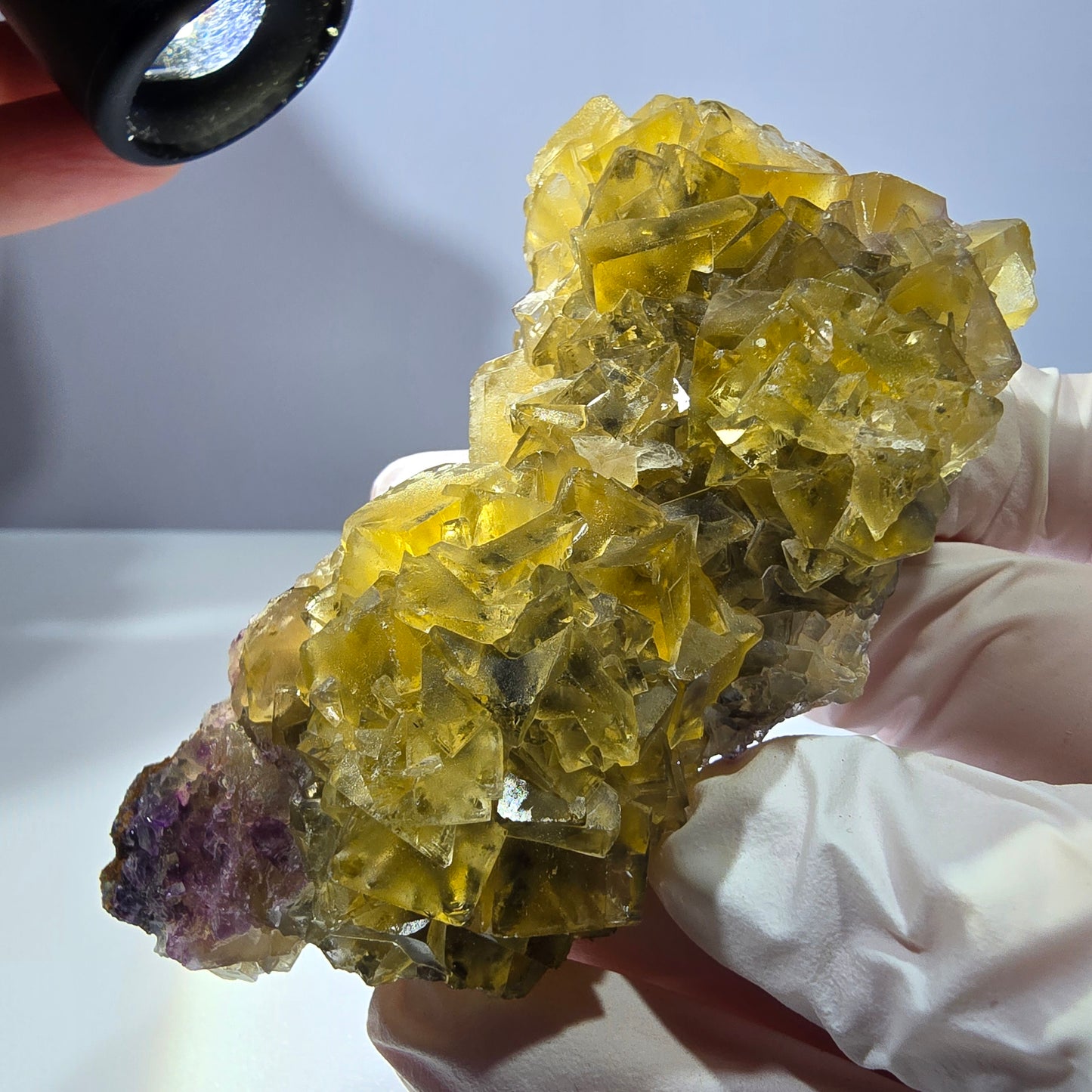 Phantom Fluorit Würfel Stufe, gelb grün Okorusu, Namibia 81*42*20mm