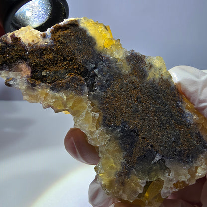 Phantom Fluorit Würfel Stufe, gelb grün Okorusu, Namibia 81*42*20mm