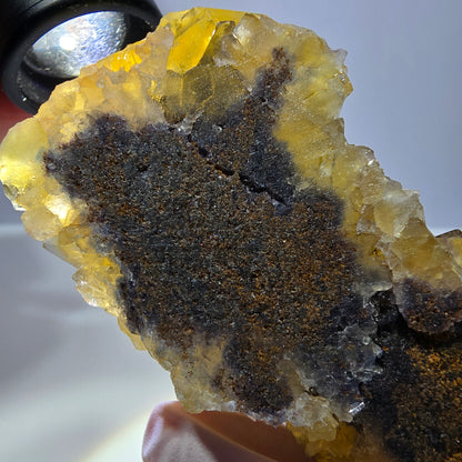 Phantom Fluorit Würfel Stufe, gelb grün Okorusu, Namibia 81*42*20mm