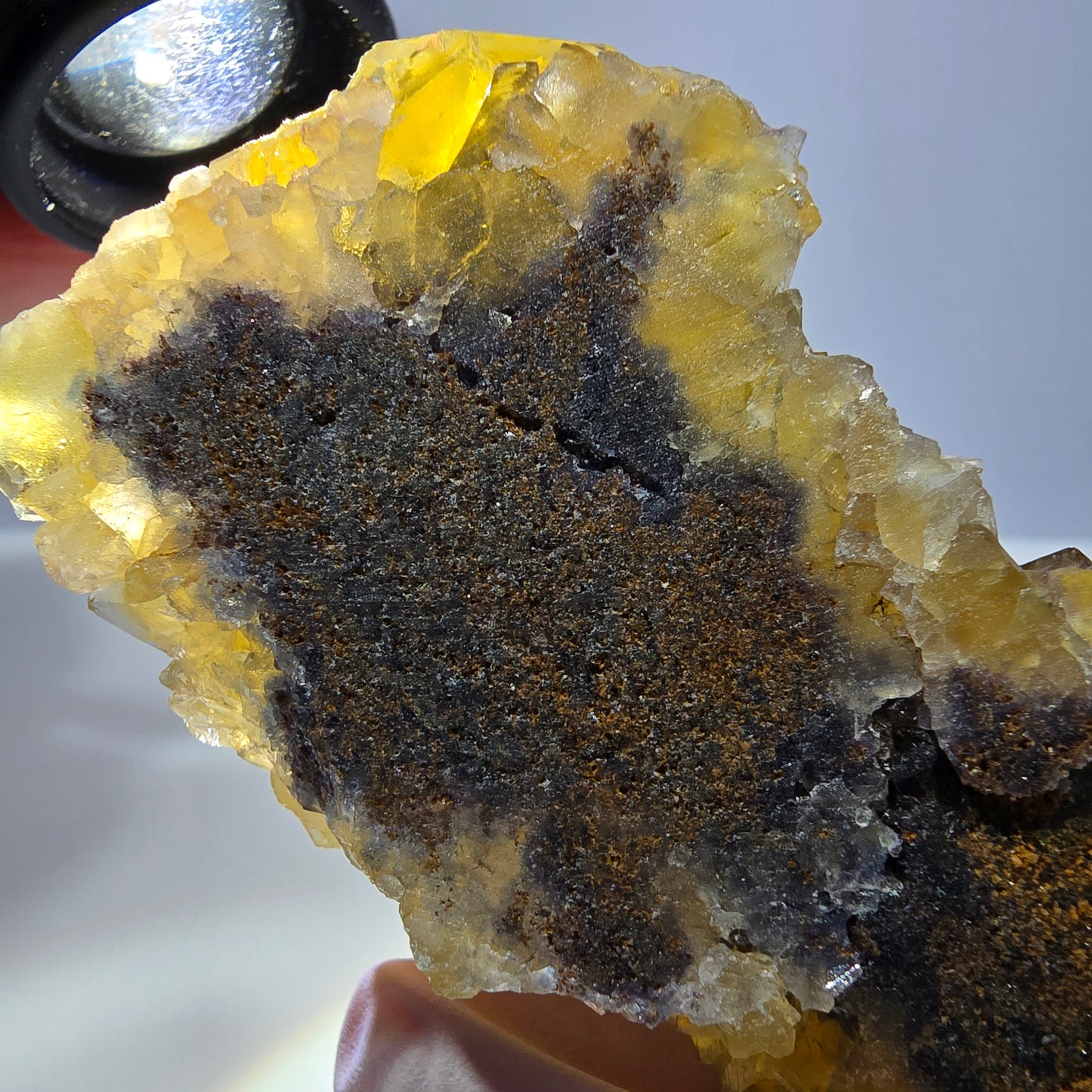 Phantom Fluorit Würfel Stufe, gelb grün Okorusu, Namibia 81*42*20mm