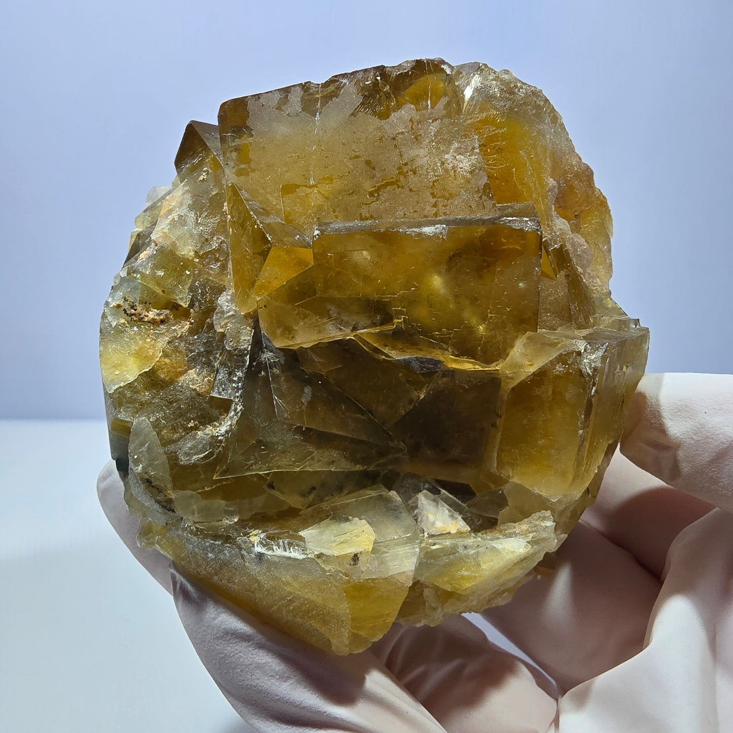 Große Phantom Fluorit Würfel Stufe gelb, grün Okorusu, Namibia 70*67*55mm