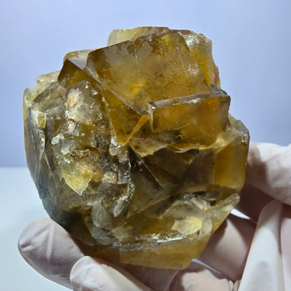 Große Phantom Fluorit Würfel Stufe gelb, grün Okorusu, Namibia 70*67*55mm