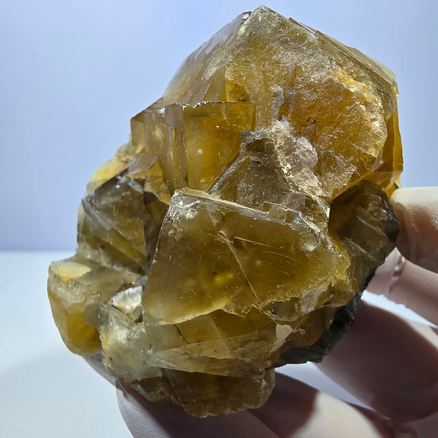 Große Phantom Fluorit Würfel Stufe gelb, grün Okorusu, Namibia 70*67*55mm