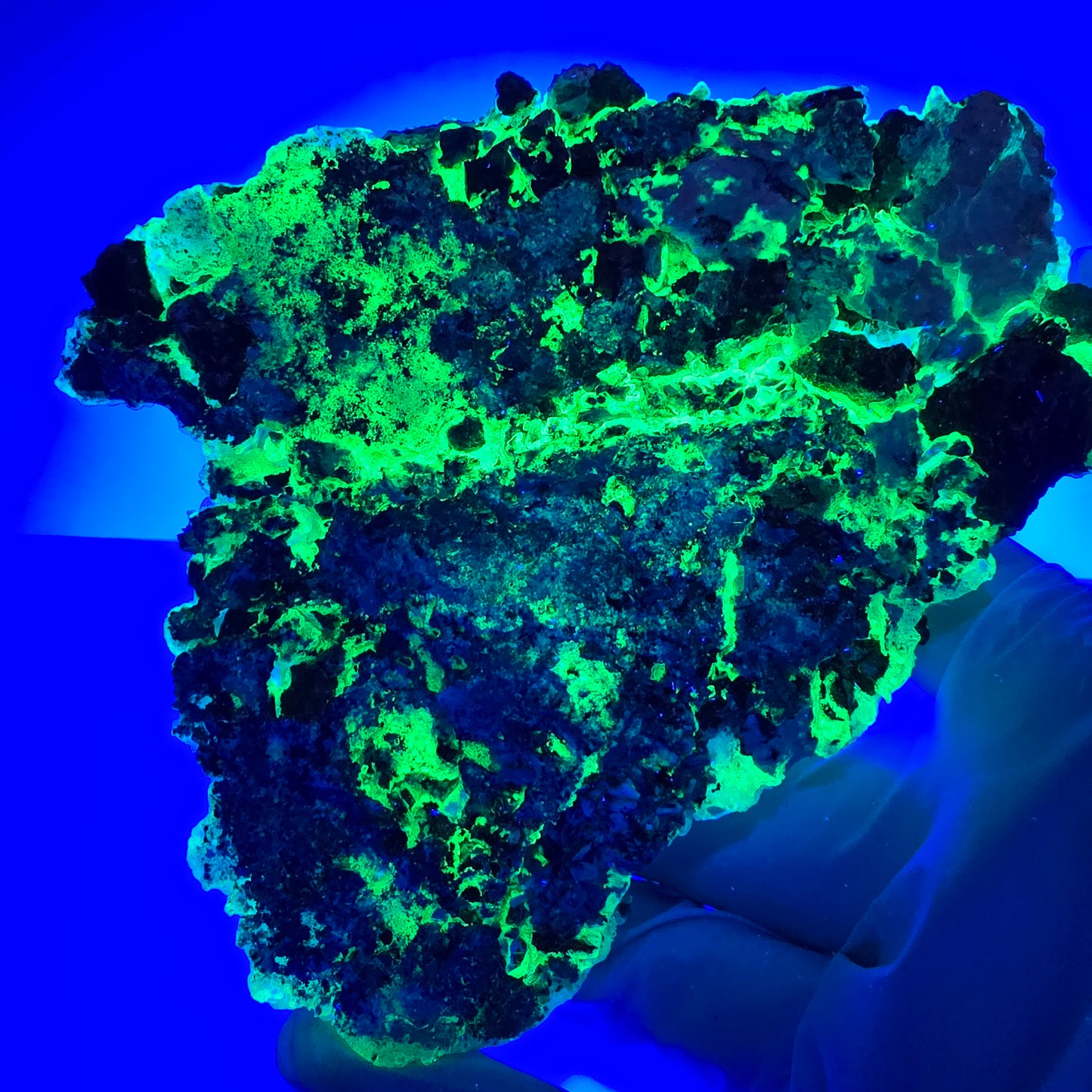 Große Hyalit Opal (UV Mineral) Stufe Erongo, Namibia 118*94*31mm