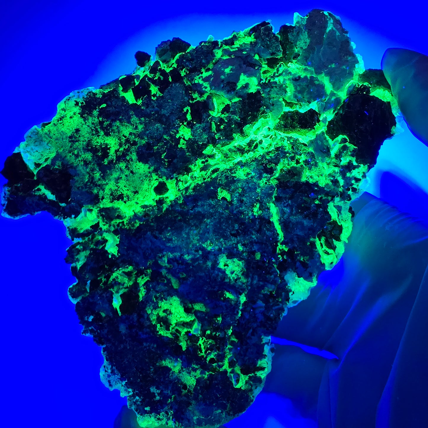 Große Hyalit Opal (UV Mineral) Stufe Erongo, Namibia 118*94*31mm