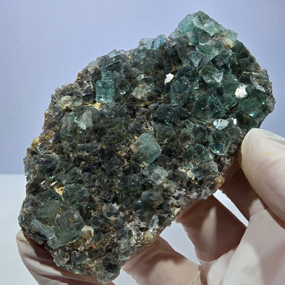 Große Phantom Fluorit, Quarz Stufe Okorusu, Namibia 108*74*34mm