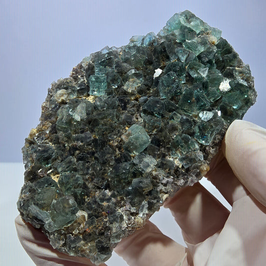 Große Phantom Fluorit, Quarz Stufe Okorusu, Namibia 108*74*34mm