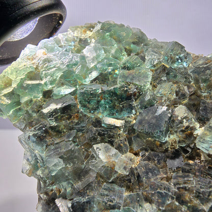 Große Phantom Fluorit, Quarz Stufe Okorusu, Namibia 108*74*34mm