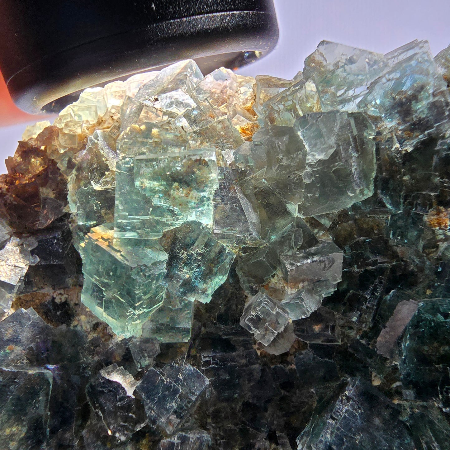 Große Phantom Fluorit, Quarz Stufe Okorusu, Namibia 108*74*34mm