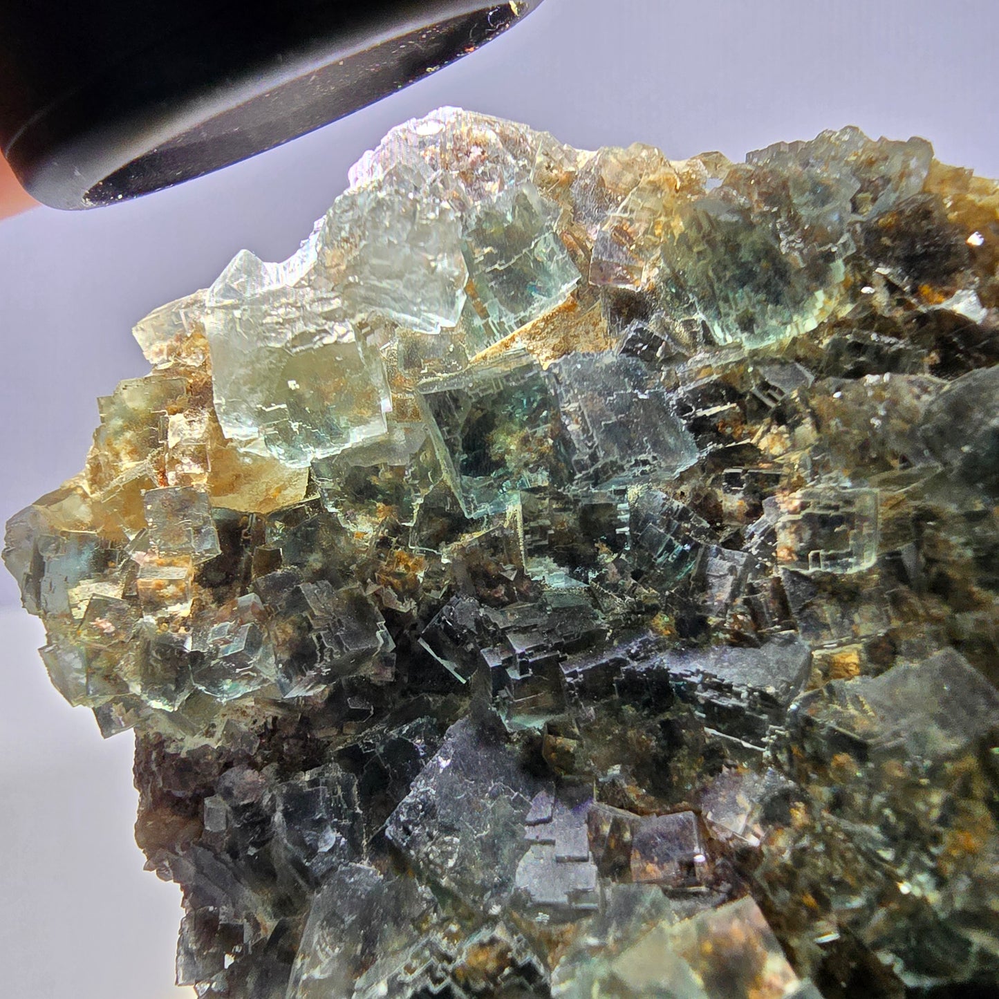 Große Phantom Fluorit, Quarz Stufe Okorusu, Namibia 108*74*34mm