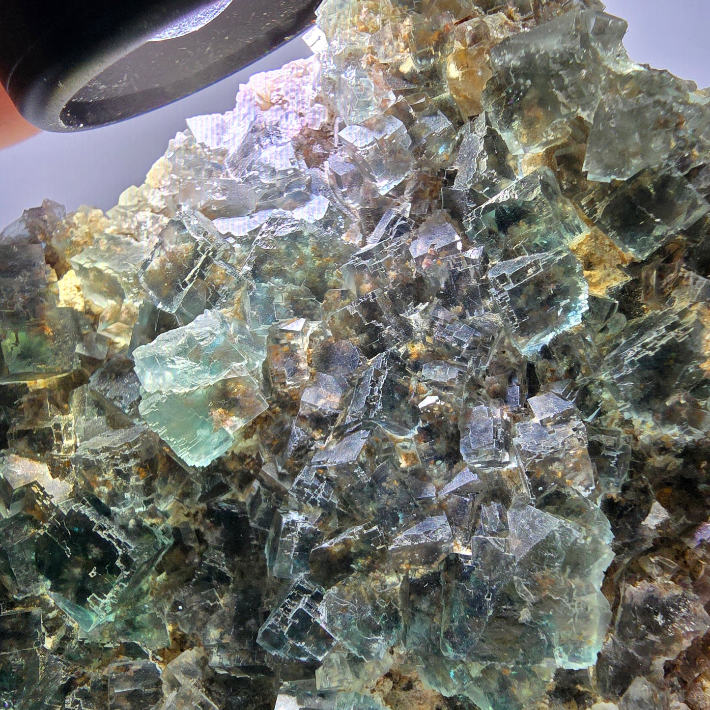 Große Phantom Fluorit, Quarz Stufe Okorusu, Namibia 108*74*34mm