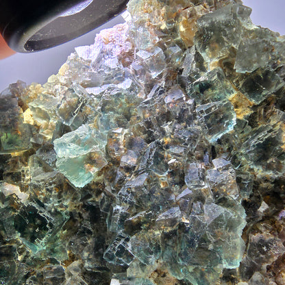 Große Phantom Fluorit, Quarz Stufe Okorusu, Namibia 108*74*34mm