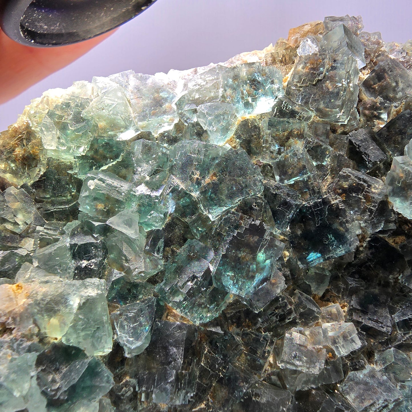 Große Phantom Fluorit, Quarz Stufe Okorusu, Namibia 108*74*34mm