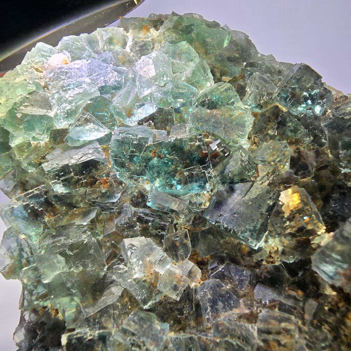 Große Phantom Fluorit, Quarz Stufe Okorusu, Namibia 108*74*34mm