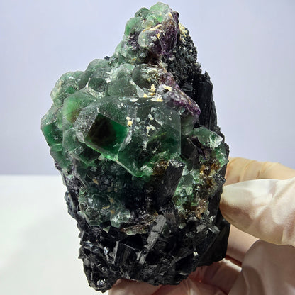 Große Phantom Fluorit, Schörl Turmalin Stufe Erongo, Namibia 89*75*52mm