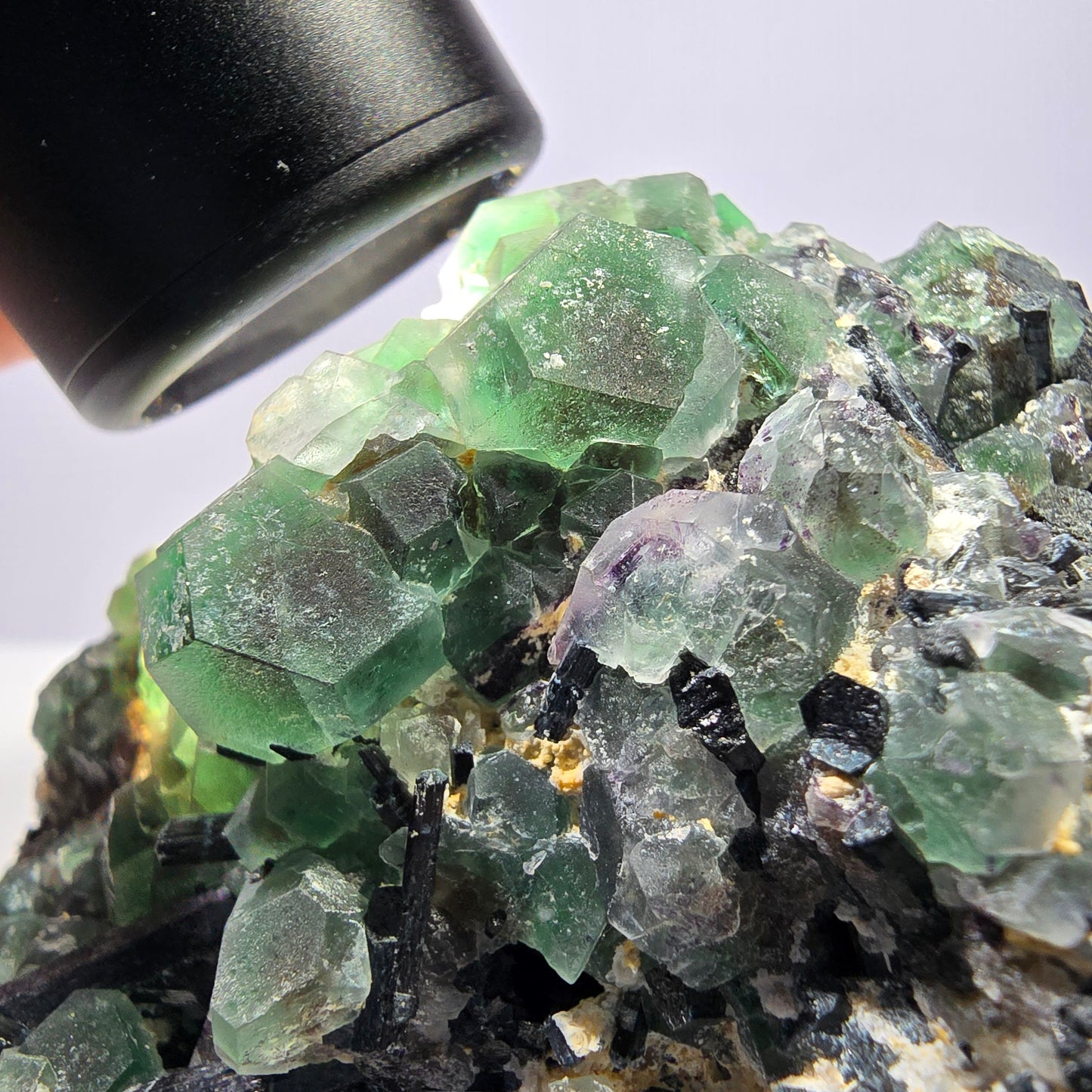 Große Phantom Fluorit, Schörl Turmalin Stufe Erongo, Namibia 89*75*52mm