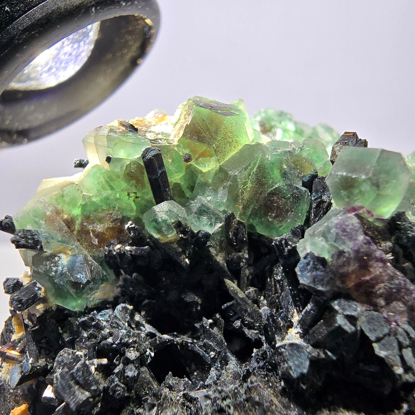 Große Phantom Fluorit, Schörl Turmalin Stufe Erongo, Namibia 89*75*52mm