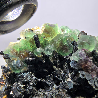 Große Phantom Fluorit, Schörl Turmalin Stufe Erongo, Namibia 89*75*52mm