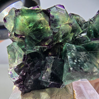 Phantom Fluorit Würfel Stufe, zonal, grün lila Okorusu, Namibia 44*28*18mm