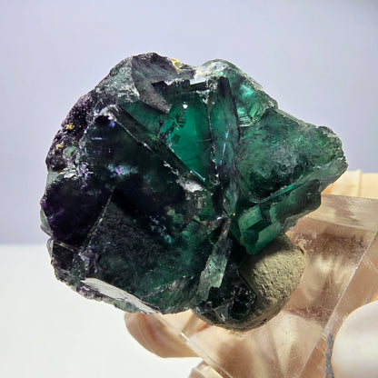 Seltene Phantom Fluorit Würfel Stufe, grün lila Okorusu, Namibia 40*37*15mm