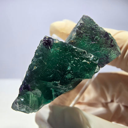 Seltene Phantom Fluorit Würfel Stufe, grün lila Okorusu, Namibia 39*30*17mm