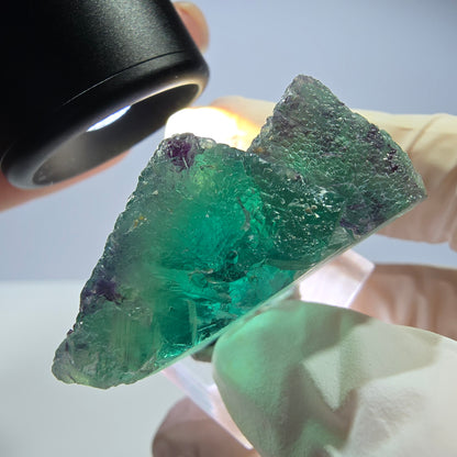 Seltene Phantom Fluorit Würfel Stufe, grün lila Okorusu, Namibia 39*30*17mm