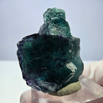 Seltene Phantom Fluorit Würfel Stufe, grün lila Okorusu, Namibia 39*25*24mm
